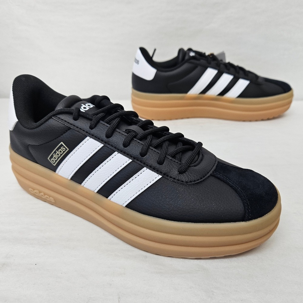 Adidas VL Court Bold Platform Sneakers IH3081 Black White Gum Women's Size 7.5
